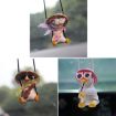 Picture of Car Cartoon Duck Rear View Mirror Interior Pendant (Drink Glasses Pink Hat Duck)