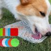 Picture of Silicone Pet Licking Placemat Anti-Choking Slow Food Suction Cup Placemat for Cats and Dogs, Style: Square Red