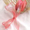 Picture of 6cm x 9m Champagne Pink Symphony Fishtail Yarn Flower Cake Baking Packaging Ribbon Lace Decorative Webbing