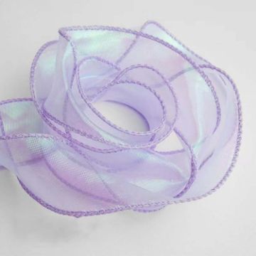 Picture of 4cm x 9m Purple Symphony Fishtail Yarn Flower Cake Baking Packaging Ribbon Lace Decorative Webbing