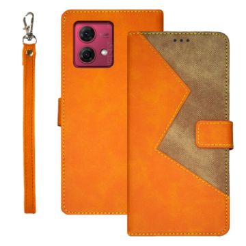 Motorola Moto G84 5G Leather Phone Case - Orange - 1