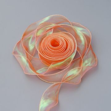 Picture of 4cm x 9m Orange Symphony Fishtail Yarn Flower Cake Baking Packaging Ribbon Lace Decorative Webbing