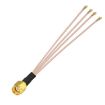 Picture of 1 In 4 IPX To RPSMAJ RG178 Pigtail WIFI Antenna Extension Cable Jumper (15cm)