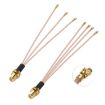 Picture of 1 In 4 IPX To SMAK RG178 Pigtail WIFI Antenna Extension Cable Jumper (20cm)