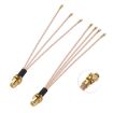 Picture of 1 In 4 IPX To SMAK RG178 Pigtail WIFI Antenna Extension Cable Jumper (15cm)