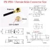 Picture of 1 In 4 IPX To RPSMAK RG178 Pigtail WIFI Antenna Extension Cable Jumper (15cm)