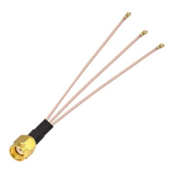 Picture of 1 In 3 IPX To RPSMAJ RG178 Pigtail WIFI Antenna Extension Cable Jumper (20cm)