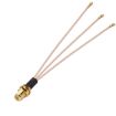 Picture of 1 In 3 IPX To RPSMAK RG178 Pigtail WIFI Antenna Extension Cable Jumper (15cm)