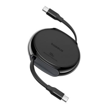 Picture of Baseus Free2Draw Type-C to Type-C 100W Retractable Charging Cable, Length:1m (Black)