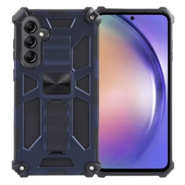 Samsung Galaxy A55 Armor Shockproof TPU + PC Magnetic Phone Case Blue - 1