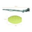 Picture of Dog Teething Toy Knot Pet Bite Resistant Teeth Cleaning Cotton Rope Ball (Green)