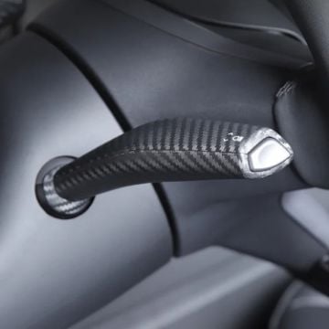 Picture of For Tesla Model 3/Y Car Turn Signal Lever Carbon Fiber Pattern Protective Cover (Matt Black)