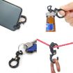 Picture of COOL CAMP CF-165 Outdoor Multifunctional Aluminum Buckle Camping Lanyard Hook Phone Holder Bottle Lifter (Black)