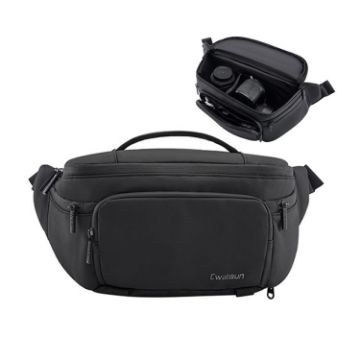Picture of Cwatcun D105 Large Multi-functional Camera Waist Pack Simple and Lightweight Microslr Camera Bag Casual Waterproof Storage Bag