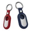 Picture of For Samsung Galaxy SmartTag 2 Leather Keychain Half-wrap Protective Case (Deep Blue)