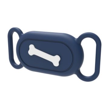 Samsung Galaxy SmartTag 2 Pet Life Waterproof Silicone Protective Case - Deep Blue Bone - 1