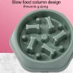 Picture of Bone Shape Dog Slow Food Bowl Dog Food Pot Pet Feeder (Coral Pink)