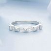 Picture of S925 Sterling Silver Platinum Plated Sparkling Simple Rivet Ring, Size: No.6 (BSR530)