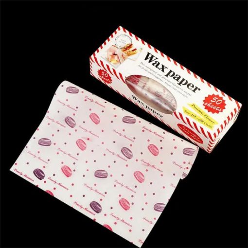 50 Sheets Macaron Food Wrapping Paper - Waterproof & Grease Proof - 1