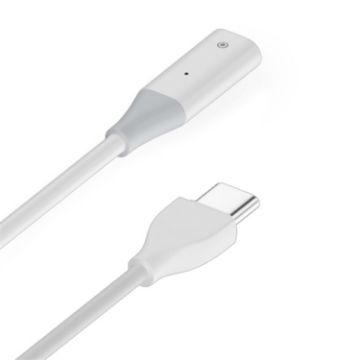 Picture of For Apple Pencil 1 USB-C/Type-C to 8 Pin Stylus Charging Cable with Indicator Light, Length:0.5m (White)