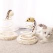 Picture of Cute Pet Cats Toys Supplies Spiral Wire Spring Fabric Round Cats Scratching Toys (Hemp Ball)