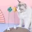 Picture of Cats Scratching Board Cartoon Shaker Spring Toys Teaser Cats Stick Pet Supplies, Color: Cacti (Random Color)