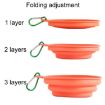 Picture of 350ml Portable Pets Outdoor Folding Bowl Cats And Dogs Outdoor Retractable Drinking And Eating Pot (Blue)