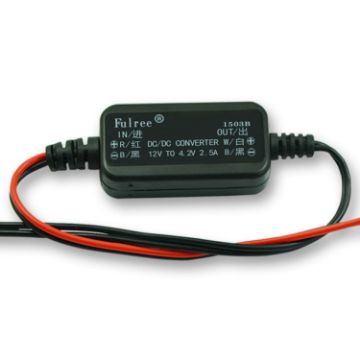 Fulree 12V to 4.2V 2.5A Vehicle Power Supply - Ultra Thin Step-Down Converter - 1