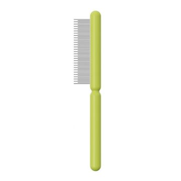 Picture of Cats And Dogs Long Hair Knotting Brush Pets Stainless Steel Detangling Comb, Size: High And Low Fine Teeth (Green)