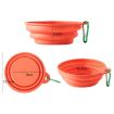 Picture of 350ml Portable Pets Outdoor Folding Bowl Cats And Dogs Outdoor Retractable Drinking And Eating Pot (Orange Pink)