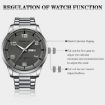 Picture of CRRJU 5005 Men Steel Strap Watch Simple Business Personalized Waterproof Watch With Calendar Display (Black)