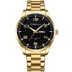 Picture of CRRJU 5005 Men Steel Strap Watch Simple Business Personalized Waterproof Watch With Calendar Display (Golden)