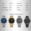 Picture of CRRJU 5005 Men Steel Strap Watch Simple Business Personalized Waterproof Watch With Calendar Display (Silver)