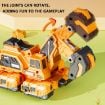 Picture of 2 In 1 Dinosaur Transforming Engineering Car Inertial Automatic Crash Toy, Color: Racing-T-Rex Yellow