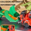 Picture of 2 In 1 Dinosaur Transforming Engineering Car Inertial Automatic Crash Toy, Color: Mixer Truck-Ankylosaurus Yellow