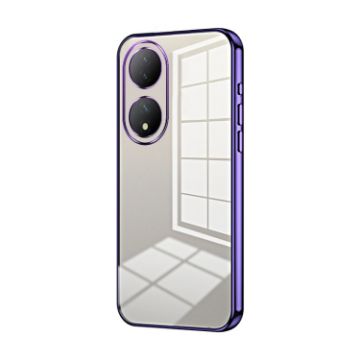 Transparent Purple Plating Phone Case for vivo Y100/Y100A - 1