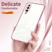 Huawei P30 Transparent Plating Fine Hole Phone Case - Gold - 5