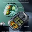 Picture of Portable Mini Compartmentalized Sealed Pill Box Weekly Morning And Evening Pill Capsule Dispensing Box, Style: 4 Grids Green