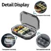 Picture of Portable Mini Compartmentalized Sealed Pill Box Weekly Morning And Evening Pill Capsule Dispensing Box, Style: 6 Grids Gray