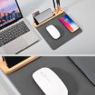 10W Wireless Charging Bamboo Mouse Pad with Phone Holder - 2