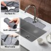Picture of Kitchen Bath Faucet Silicone Drain Mat Sink Splash Proof Silicone Pad (Orange)