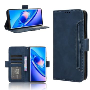 Blue Leather Phone Case for Blackview A200 Pro with Card Slots - 1