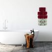 Picture of Bathroom Wall Mounted Towel Rack Multifunctional Iron Wall Mounted Wine Stand Storage Shelf (Black)