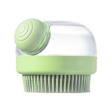 Picture of Silicone Soft Tooth Bath Massage Brush Scalp Cleansing Brush Liquid Refillable (Green)