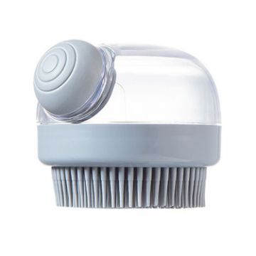 Picture of Silicone Soft Tooth Bath Massage Brush Scalp Cleansing Brush Liquid Refillable (Gray)