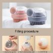 Picture of Silicone Soft Tooth Bath Massage Brush Scalp Cleansing Brush Liquid Refillable (Gray)