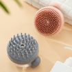 Picture of Silicone Soft Tooth Bath Massage Brush Scalp Cleansing Brush Liquid Refillable (Pink)