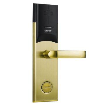 Picture of LOCSTAR 8088 RFID Card +Mechnical Key Unlock Hotel Door Lock (Rose Gold)