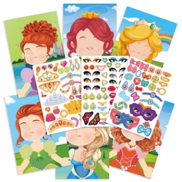 Picture of Face Changing Stickers Early Learning DIY Puzzle Stickers Toys (Princess)