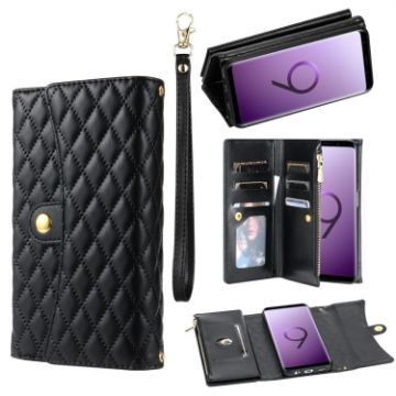 Samsung Galaxy S9 Zipper Multi-Card Wallet Leather Phone Case - 1